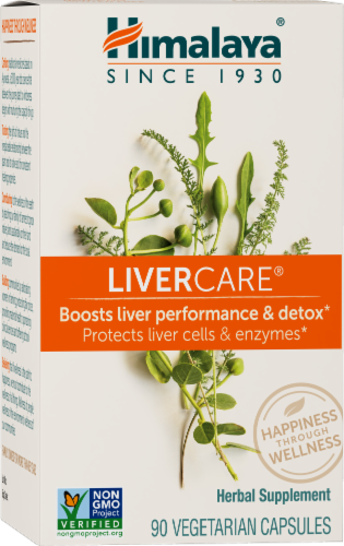 Himalaya® LiverCare® Herbal Supplement Vegetarian Capsules Perspective: top