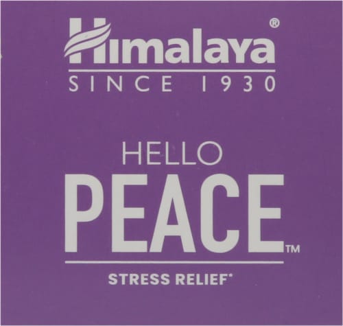 Himalaya Hello Peace Stress Relief Vegetarian Capsules Perspective: top