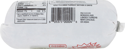 Bowman Landes Turkey Sausage Tubes Perspective: top