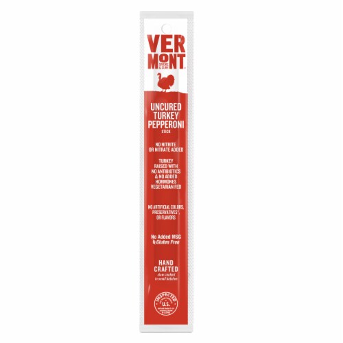 Uncured Pepperoni – Turkey – Healthy Meat Protein – 1oz Jerky Sticks – 24 count carton Perspective: top
