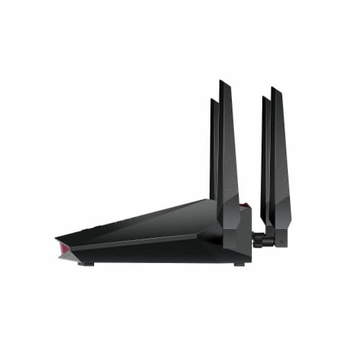 NETGEAR Nighthawk Pro AX5400 Dual Band Wireless and Ethernet Router Black (XR1000-100NAS) Perspective: top