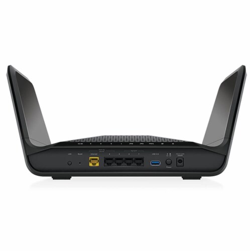 Netgear RAX70100NAS Nighthawk 8-Stream Tri-Band WiFi 6 Router Perspective: top