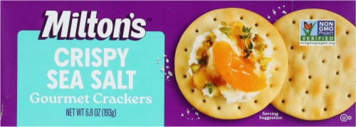 Milton's™ Crispy Sea Salt Gourmet Crackers Perspective: top