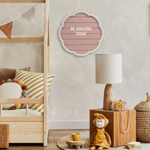 New View Scallop Edge Letter Board Wall Hanging Perspective: top