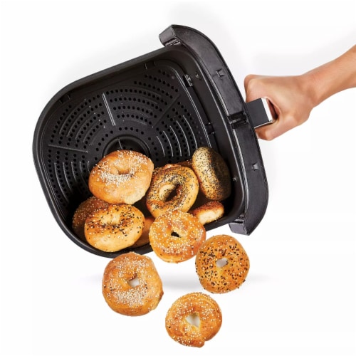 PowerXL 7-qt 10-in-1 1700W Air Fryer Steamer with Muffin Pan Slate Perspective: top