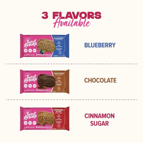 Sweet Loren's Vegan Breakfast Biscuits (3 Pack) Perspective: top