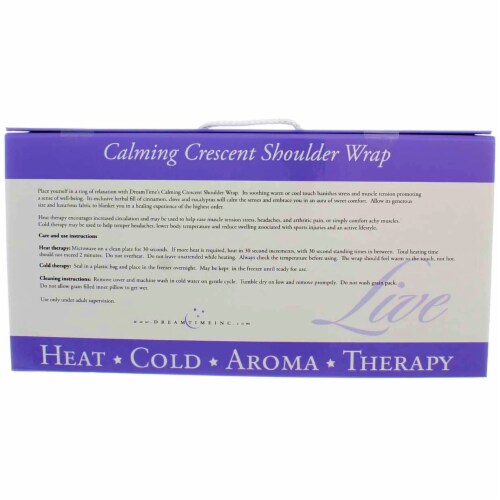 DreamTime Aromatherapy Calming Crescent Hot And Cold Shoulder Wrap, Sage Perspective: top