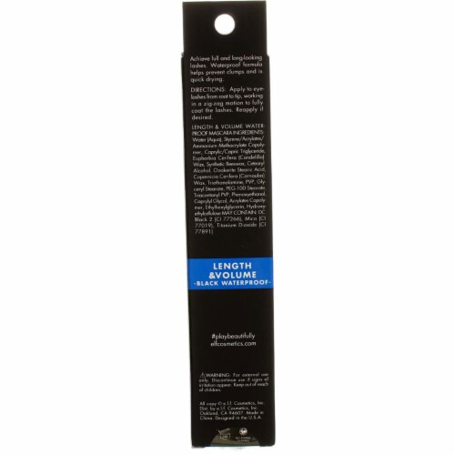 e.l.f. Length & Volume Waterproof Mascara Black Perspective: top