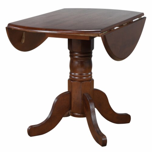 Sunset Trading Andrews 42 Round Drop Leaf Dining Table Chestnut