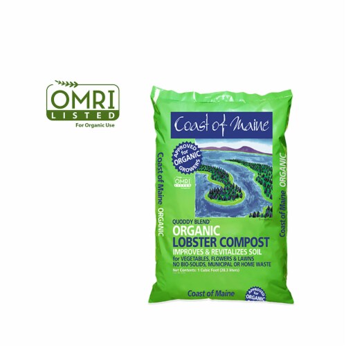 Coast of Maine OMRI Listed Quoddy Blend Lobster Compost Plant Soil, 1 Cubic Foot Perspective: top