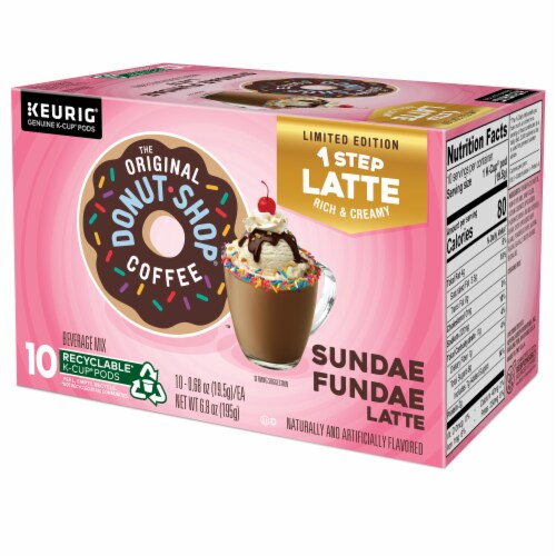 The Original Donut Shop® Sundae Fundae Latte K-Cup® Coffee Pods Perspective: top