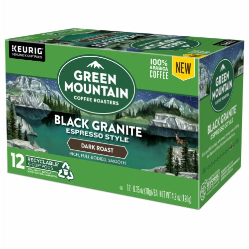 Green Mountain Coffee Roasters® Black Granite Espresso Style Dark Roast K-Cup Coffee Pods Perspective: top