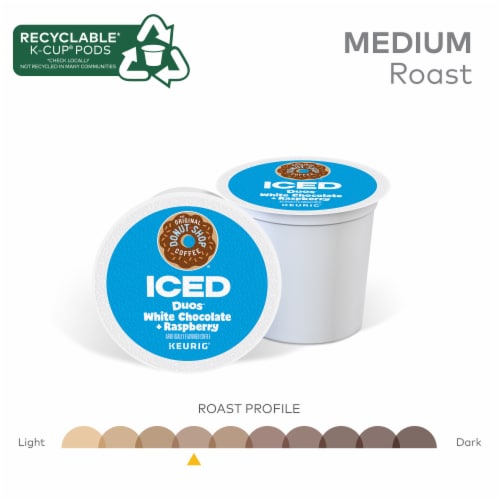 The Original Donut Shop® Iced Duos White Chocolate + Raspberry Medium Roast K-Cup® Coffee Pods Perspective: top