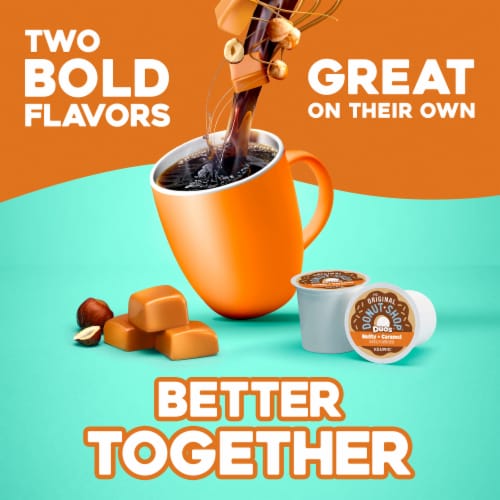 The Original Donut Shop Duos Nutty + Caramel Medium Roast K-Cup Coffee Pods Perspective: top
