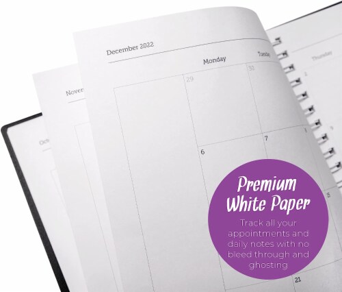 WallDeca - Weekly & Monthly Planner, Jul 2022 - Dec 2023, Flexible Cover (8 x 11") Perspective: top