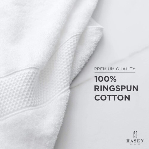 Hasen Hotel Luxury Bath Towel 6-Pack Set | 100% Pure Cotton, Spa Quality Absorbent Perspective: top