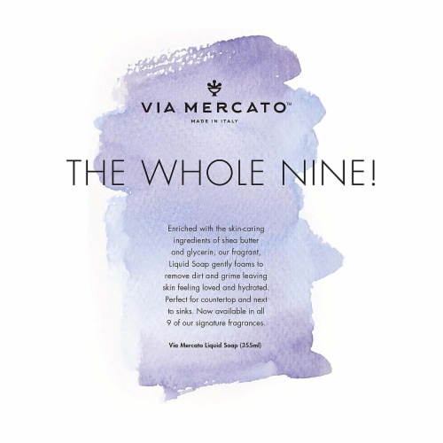 Via Mercato Liquid Hand Soap No 1 - Bergamot, Patchouli & Rosewood Perspective: top