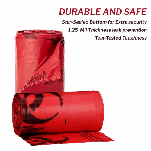 McKesson Infectious Waste Bag 10 to 15 gal. Case of 250 Perspective: top