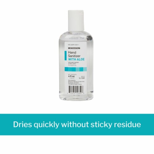 McKesson Ethyl Alcohol Fresh Scent Hand Sanitizer with Aloe 4 oz. Bottle 24 Ct Perspective: top