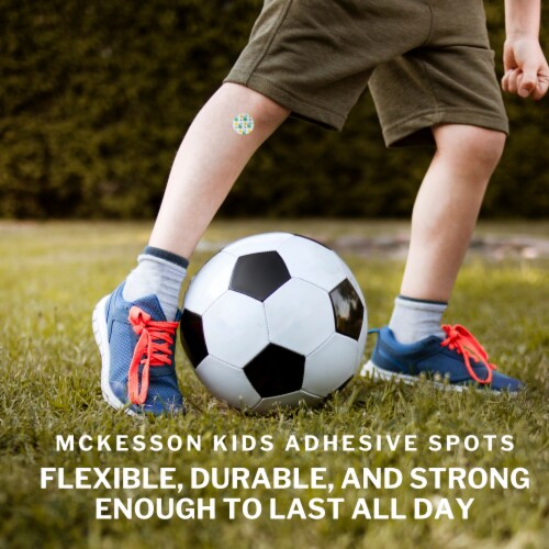 McKesson Kids Kid Design (Assorted Prints) Adhesive Spot Bandage Sterile 1 100 per Box Perspective: top