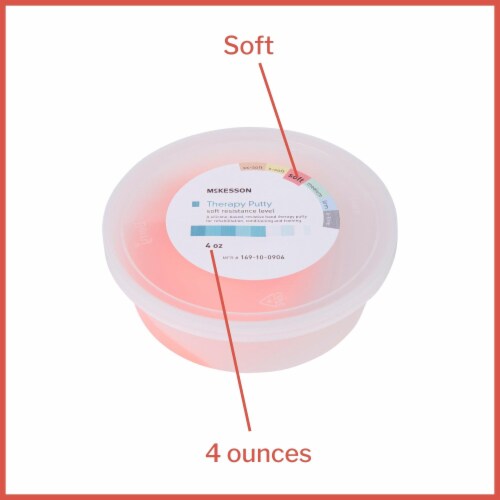 McKesson Therapy Putty Red 4 oz. Soft 169-10-0906, 1 Each Perspective: top