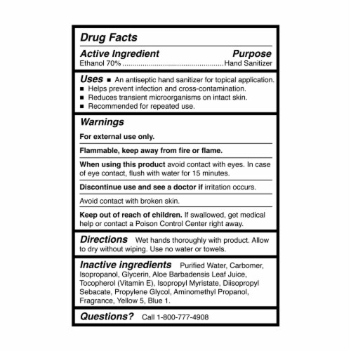 McKesson Premium Ethyl Alcohol Spring Water Scent Hand Sanitizer with Aloe 8 oz. Bottle 1 Ct Perspective: top