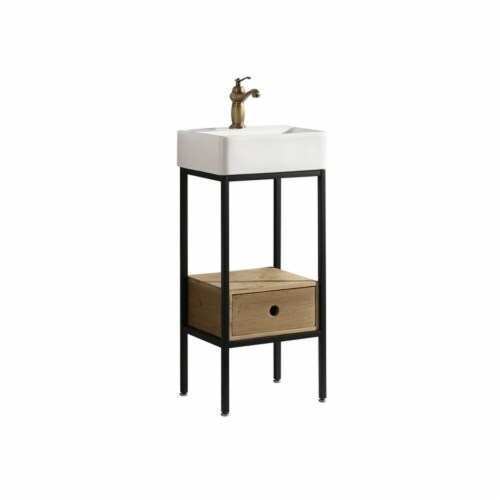 Design Element Group Cassidy 16  Single Sink Vanity in Natural Perspective: top
