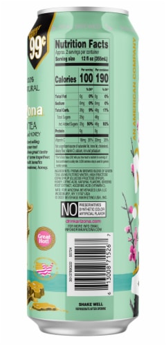 AriZona® Ginseng & Honey Green Iced Tea Can Perspective: top