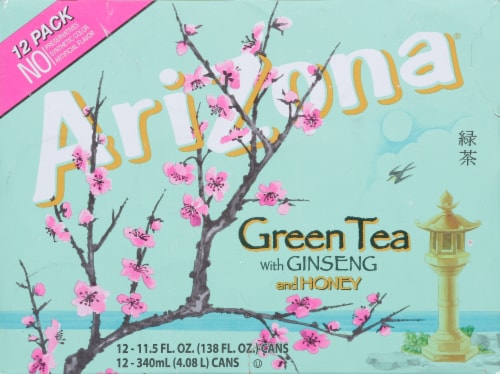 AriZona® Ginseng & Honey Green Iced Tea Multipack Cans Perspective: top