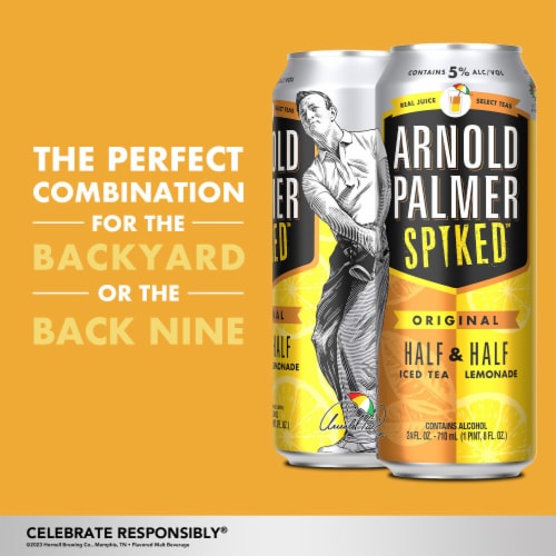 Arnold Palmer Spiked Original Half and Half Hard Iced Tea and Lemonade Perspective: top
