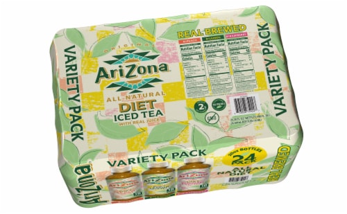 AriZona® All Natural Diet Peach Lemon and Raspberry Iced Tea Variety Pack Perspective: top