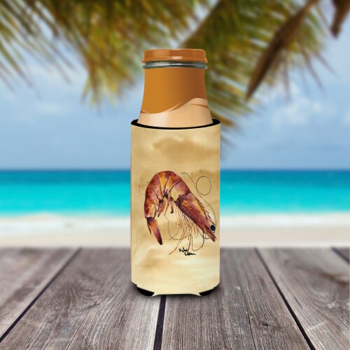 Carolines Treasures 8161MUK Shrimp Ultra Hugger for slim cans Perspective: top
