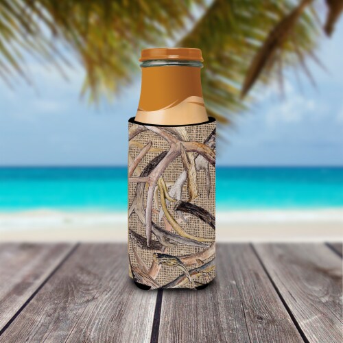 Carolines Treasures  8732MUK Deer Horns Ultra Hugger for slim cans Perspective: top
