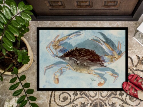Carolines Treasures  8011JMAT Blue Crab Indoor or Outdoor Mat 24x36 Perspective: top