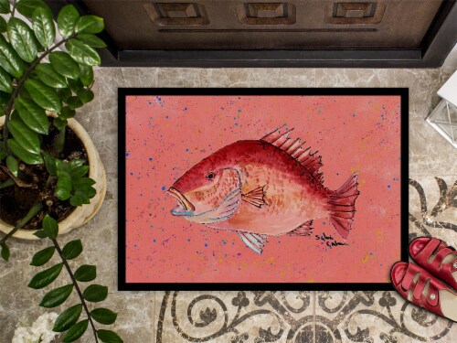 Carolines Treasures 8351JMAT Strawberry Snapper Doormat 24x36 Perspective: top