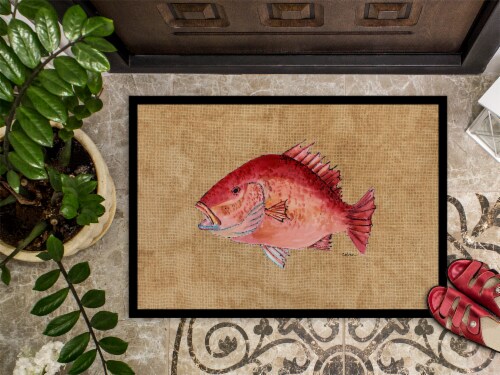 Carolines Treasures 8812JMAT Strawberry Snapper Doormat 24x36 Perspective: top