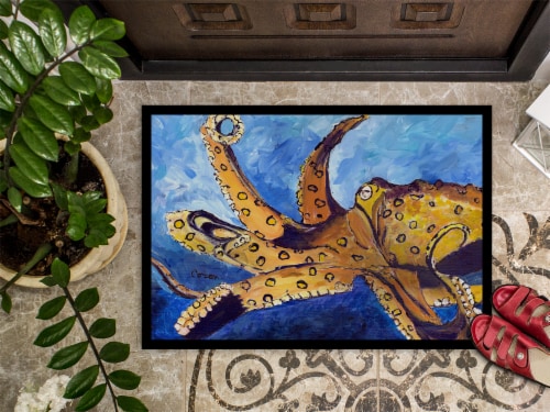 Carolines Treasures 8794MAT Octopus Doormat 18x27 Perspective: top