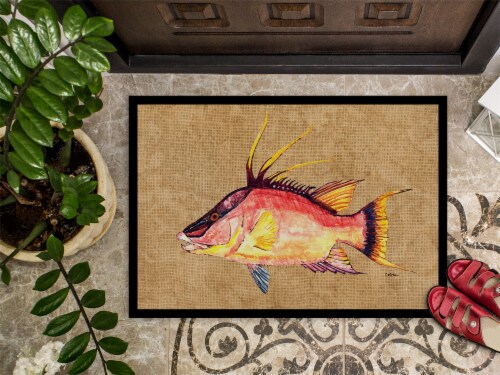Carolines Treasures 8803MAT Hog Snapper Doormat 18x27 Perspective: top