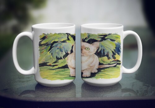 Carolines Treasures SS8265CM15 Cat - Burmese Coffee Mug 15 oz Perspective: top