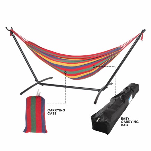 Kumo Double Hammock with Stand Heavy Duty Freestanding Hammock 1