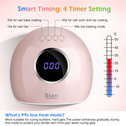 72W UV LED Gel Nail Lamp with 4 Timers Auto Sensor Quick Dry Curing Manicure 1 Smith s Food and Drug