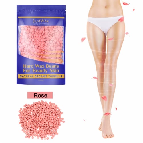 AGPtEK Red Hard Wax Beans Hair Removal Painless Wax Warmer Waxing Beans Natural Pearl Perspective: top