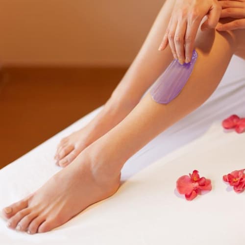 AGPtEK Purple Hard Wax Beans Hair Removal Painless Wax Warmer Waxing Beans Natural Pearl Perspective: top