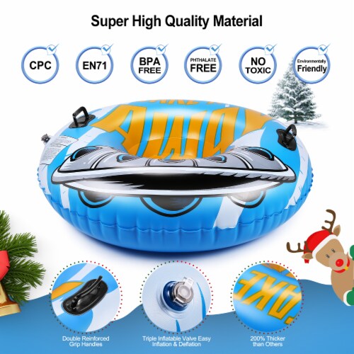 CAMULAND 47-Inch Winter Snow Tube Flying Saucer Type Perspective: top