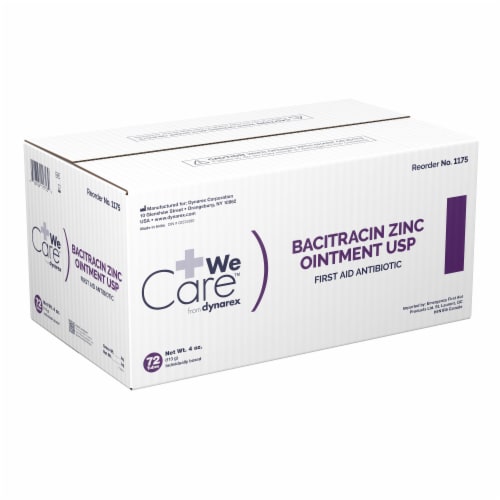 WeCare First Aid Antibiotic Bacitracin Zinc 4 oz. Tube Ointment Perspective: top