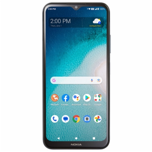 Total by Verizon Nokia C300 32GB Prepaid Smartphone - Blue Perspective: top