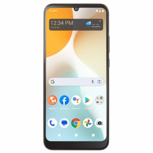 Total by Verizon BLU View 5 PRO Prepaid Smartphone Gray Perspective: top