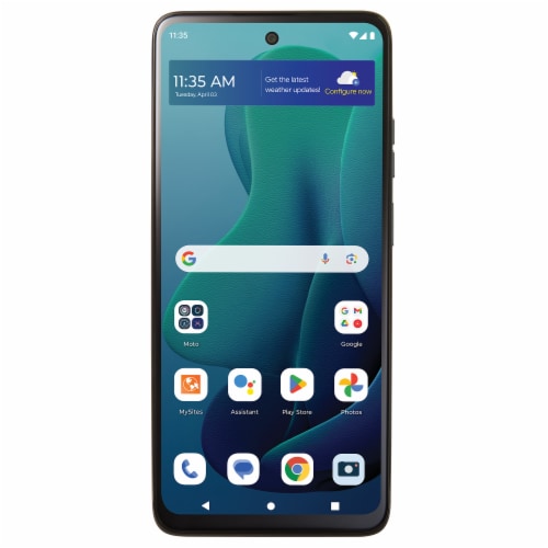 Simple Mobile® Moto G 5G Prepaid Smartphone - Gray Perspective: top