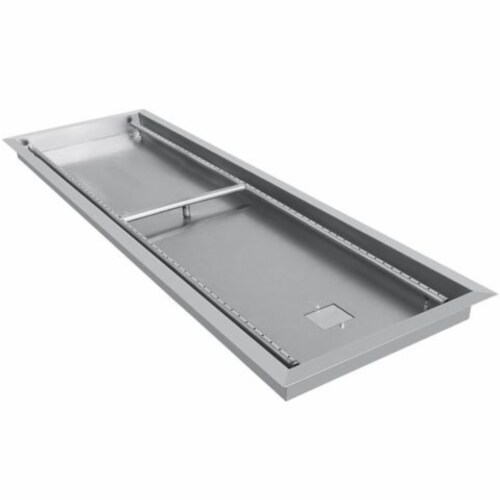 49 X16  Drop-In Fire Pit Pan W/Burner Table-Top Fireplace Parts Propane Tank Perspective: top