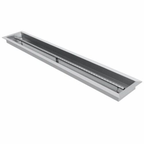 49  X 8  Drop-In Fire Pit Pan W/ Burner Propane Tank Linear Trough Bonfire Perspective: top